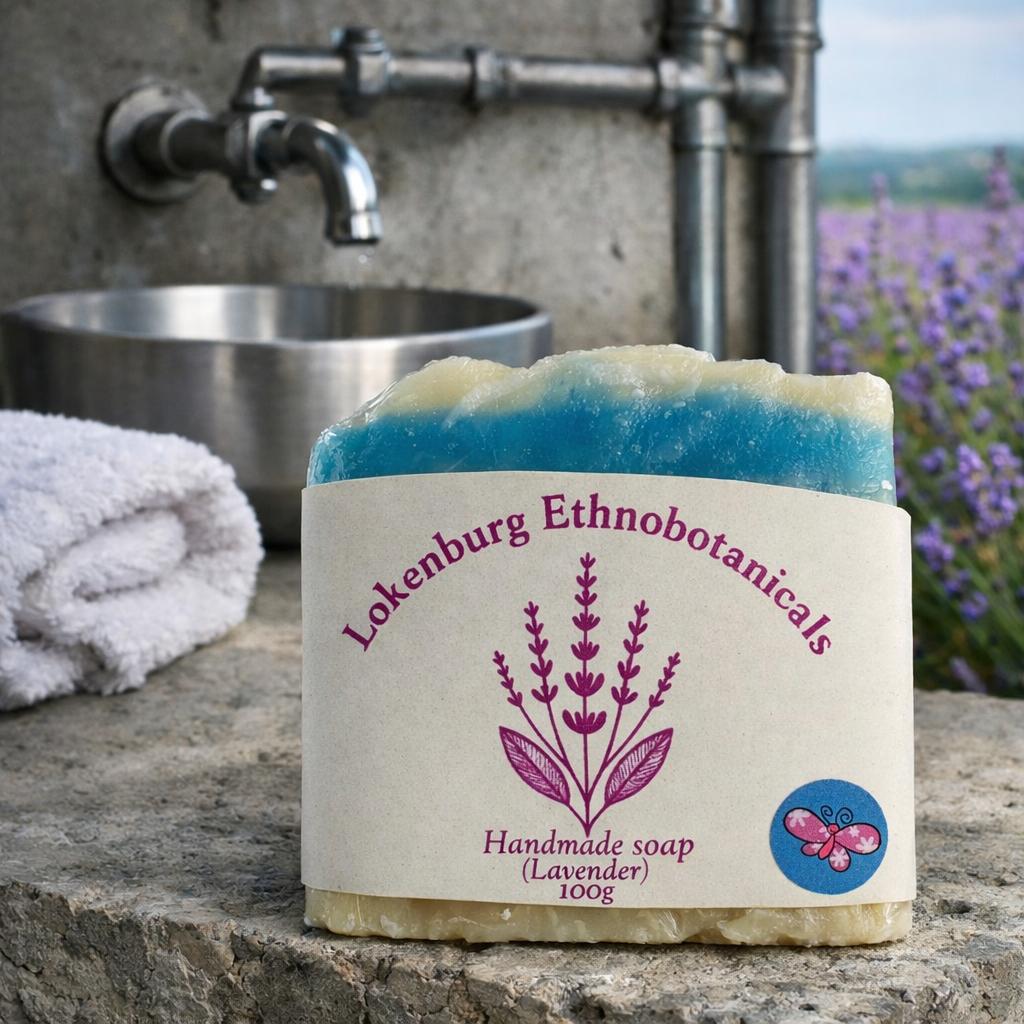Handmade Blue Lavender Soap – 100g